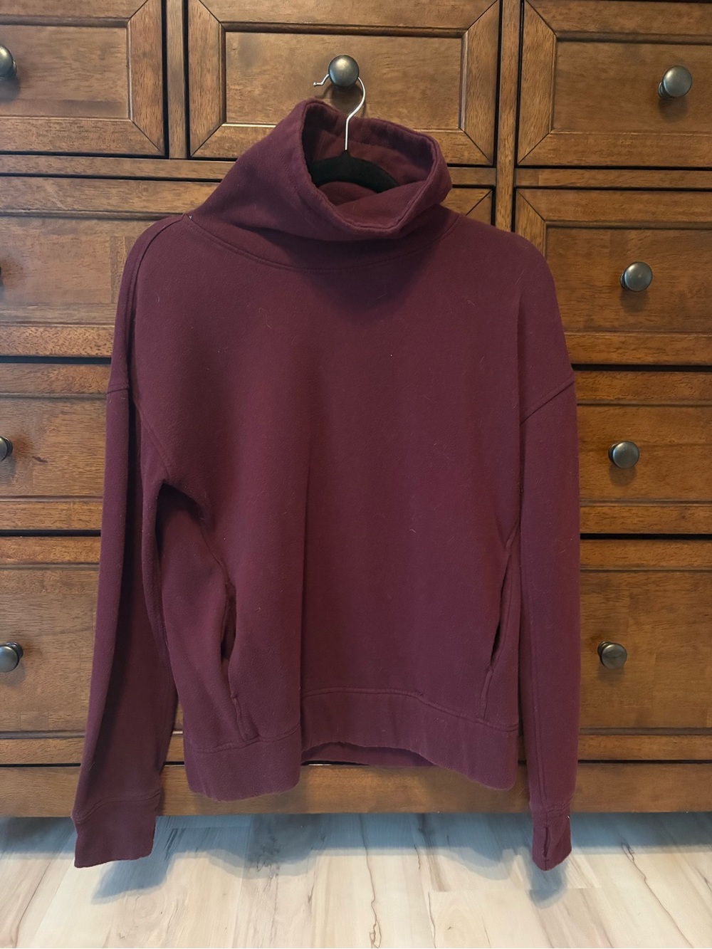 Cozy Burgundy Cowl neck Sweatshirt